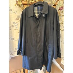 UTEX Rain Coat Lined Trench‎ Coat  Office Siren Black Size Men's 42 Large
